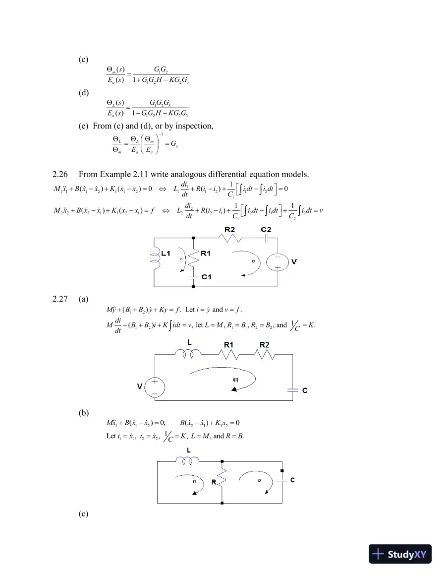 Solution Manual For Feedback Control Systems, 5th Edition, page 10