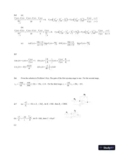 Solution Manual For Feedback Control Systems, 5th Edition - Page 3 preview image