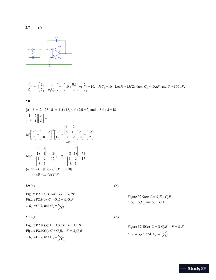 Solution Manual For Feedback Control Systems, 5th Edition, page 5