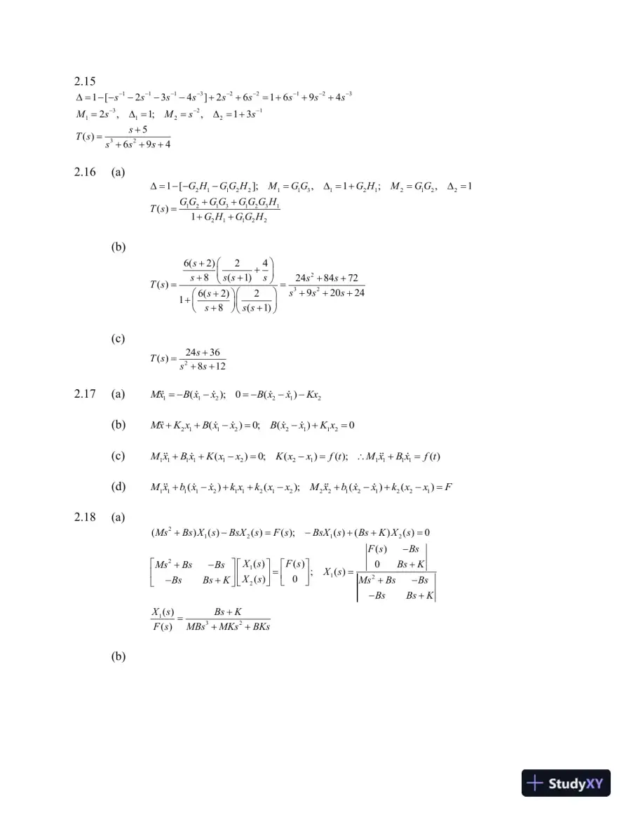 Solution Manual For Feedback Control Systems, 5th Edition, page 7