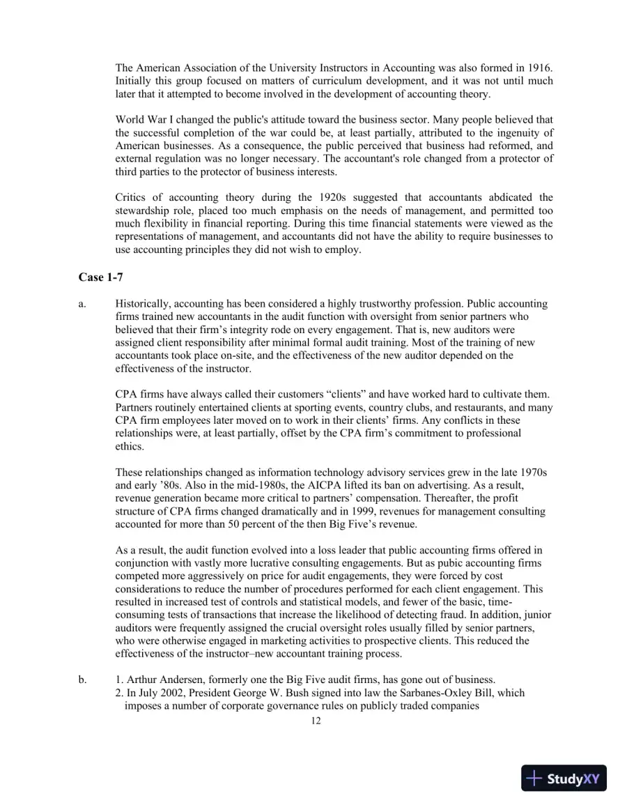 Financial Accounting Theory And Analysis: Text And Cases, 10th Edition Solution Manual, page 12