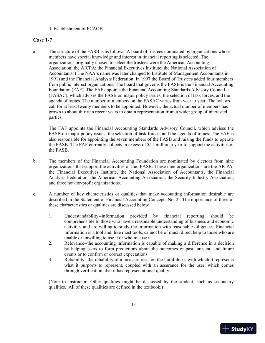 Financial Accounting Theory And Analysis: Text And Cases, 10th Edition Solution Manual, page 13