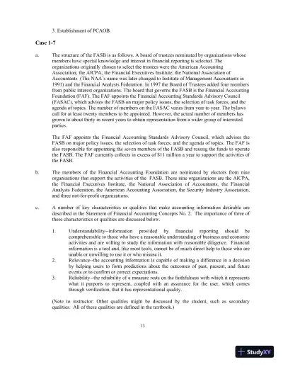 Financial Accounting Theory And Analysis: Text And Cases, 10th Edition Solution Manual - Page 13 preview image