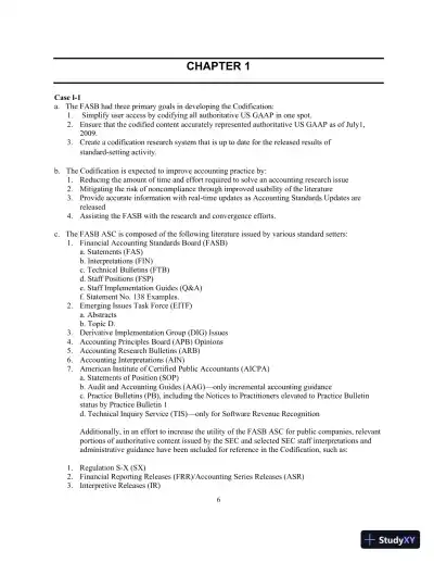 Financial Accounting Theory And Analysis: Text And Cases, 10th Edition Solution Manual - Page 6 preview image