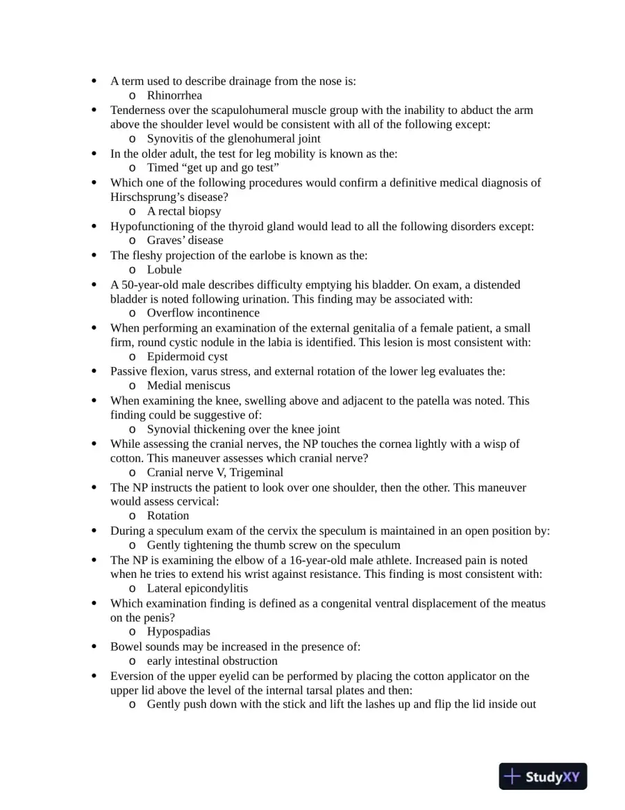 NUR634 Anatomy and Physiology 3P Practice Question With Answers (619 Solved Questions), page 5
