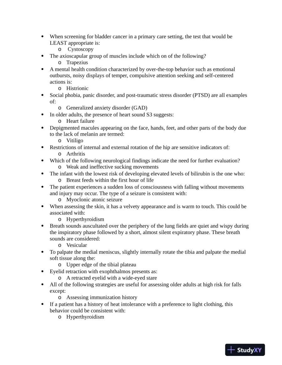 NUR634 Anatomy and Physiology 3P Practice Question With Answers (619 Solved Questions), page 7