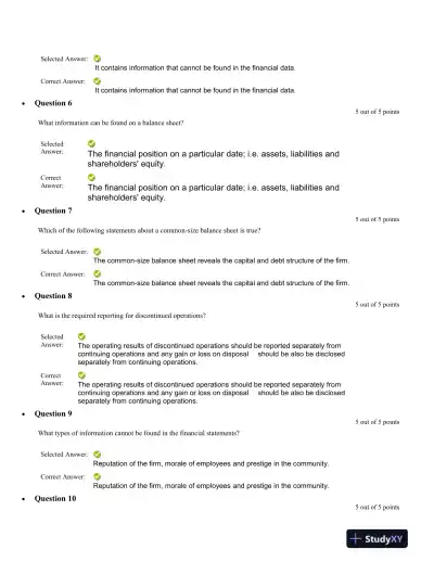 Financial Statement Analysis and Reporting: Comprehensive Review - Page 3 preview image