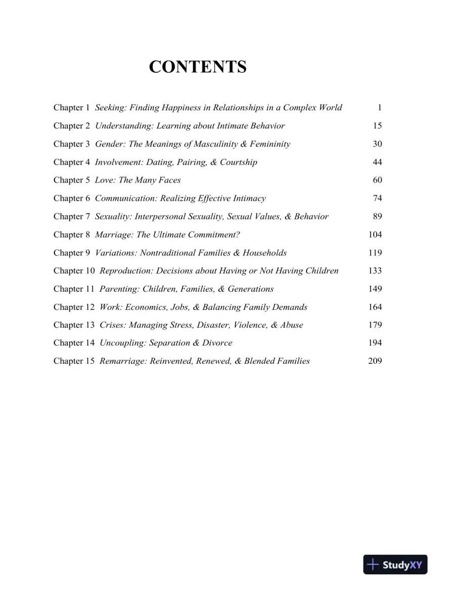 Test Bank for Revel for Marriages, Families, and Intimate Relationships, 5th Edition, page 3