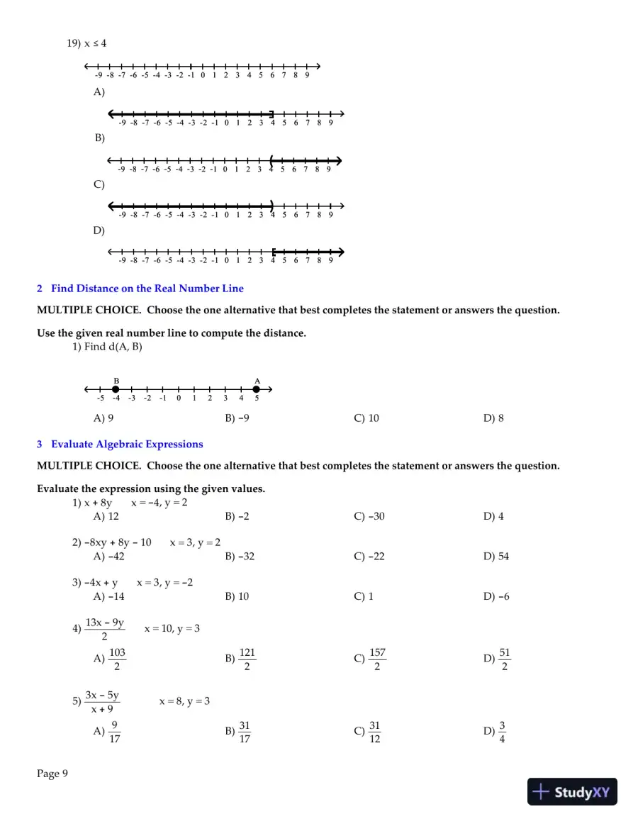 Test Bank for College Algebra , 11th edition, page 10