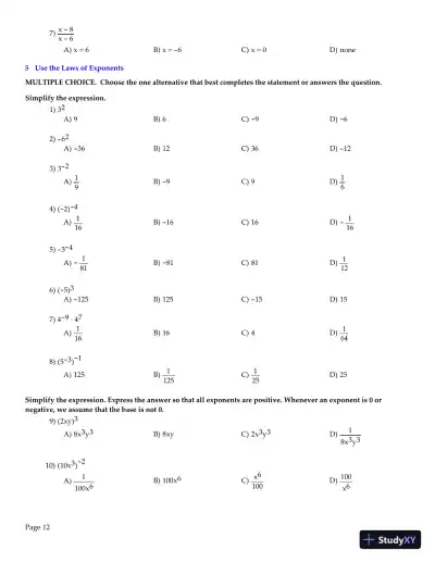 Test Bank for College Algebra , 11th edition - Page 13 preview image