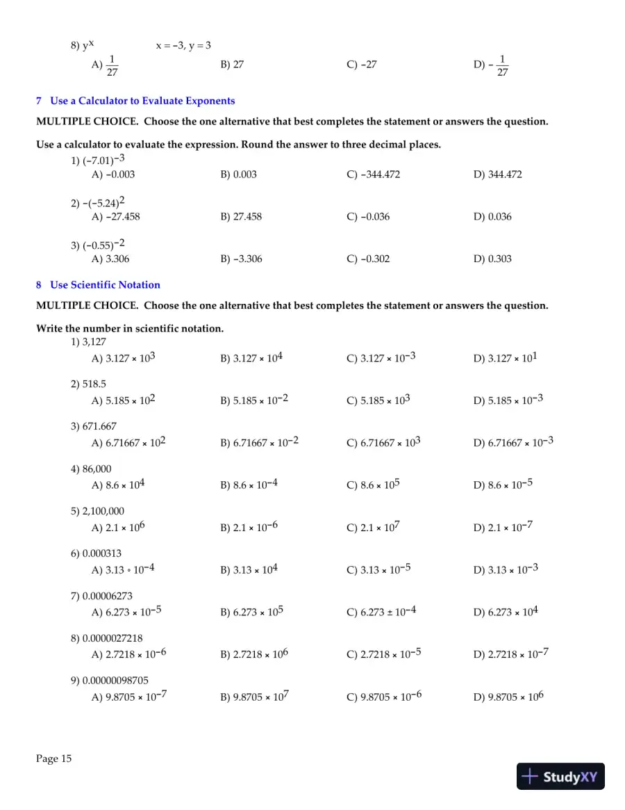 Test Bank for College Algebra , 11th edition, page 16
