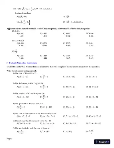 Test Bank for College Algebra , 11th edition - Page 4 preview image