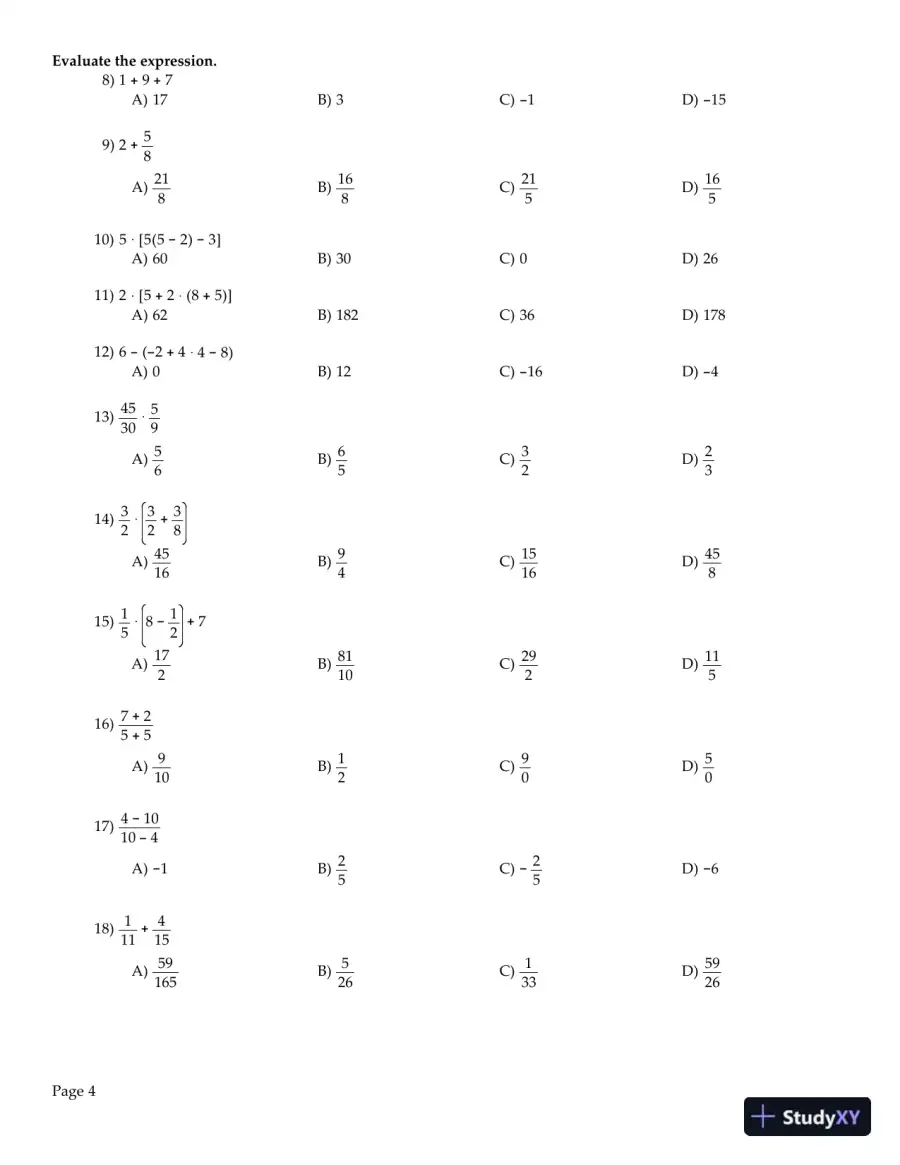 Test Bank for College Algebra , 11th edition, page 5