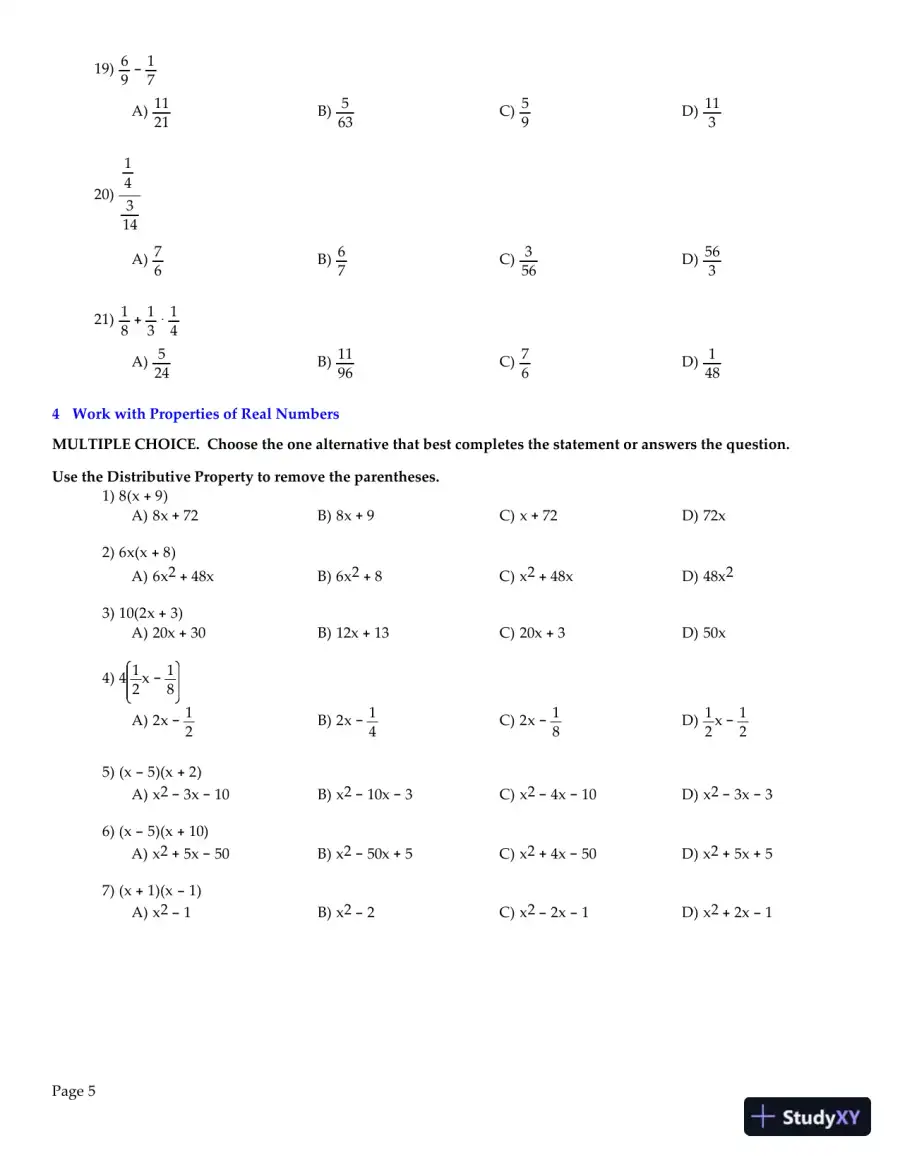 Test Bank for College Algebra , 11th edition, page 6