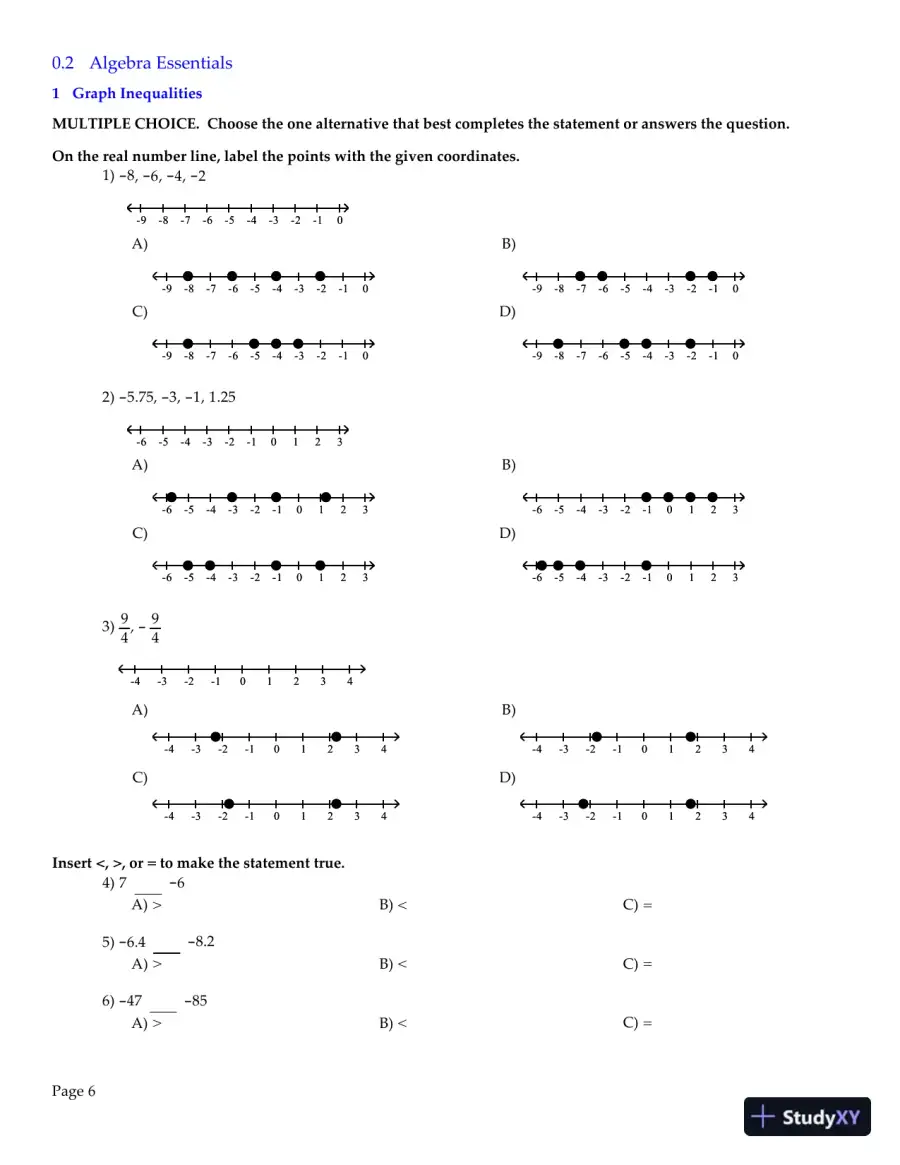 Test Bank for College Algebra , 11th edition, page 7