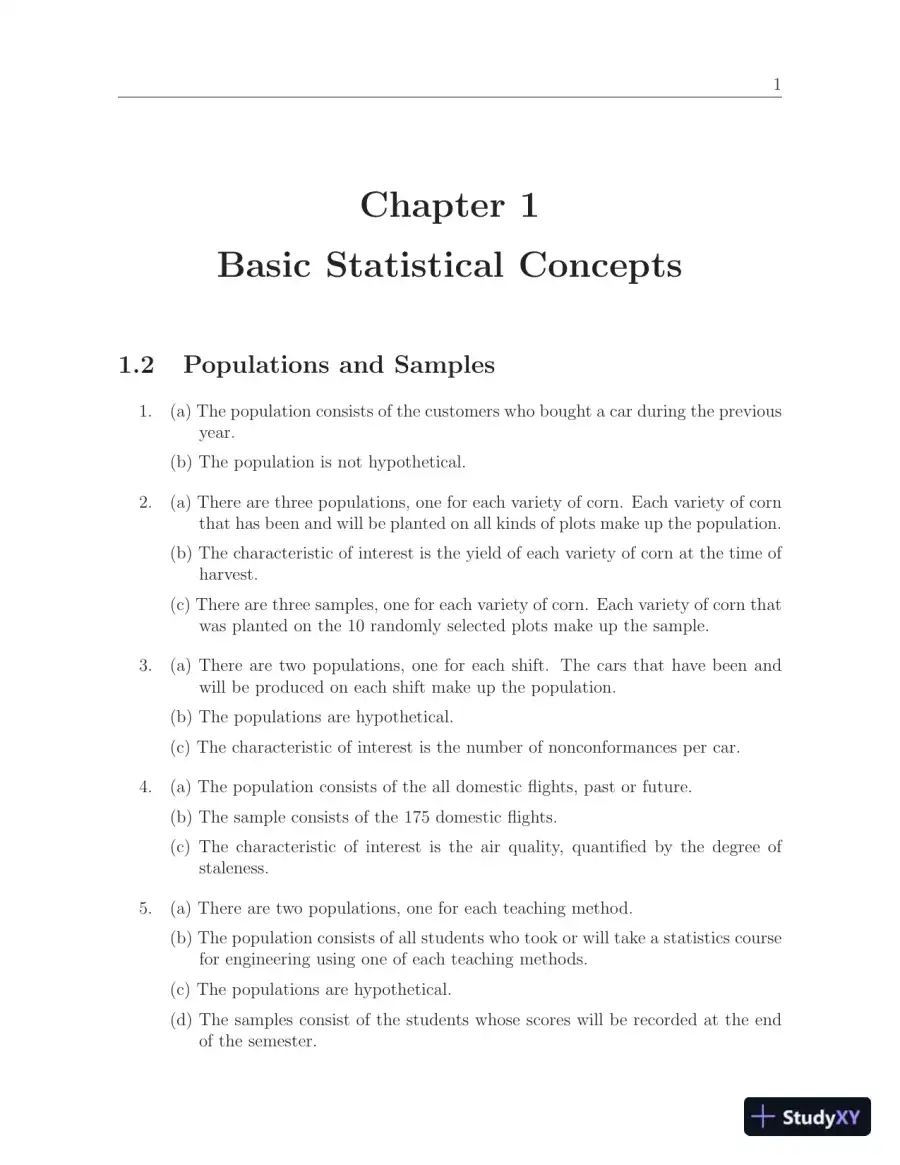 Solution Manual for Probability and Statistics with R for Engineers and Scientists, 1st Edition, page 5