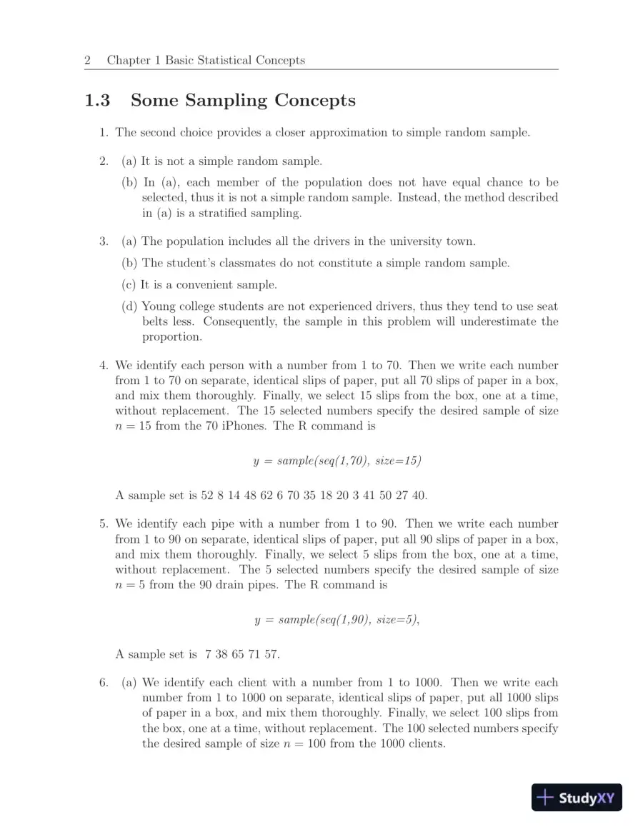 Solution Manual for Probability and Statistics with R for Engineers and Scientists, 1st Edition, page 6