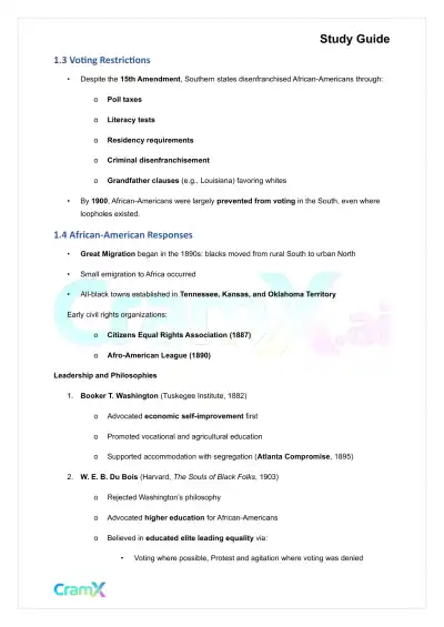 U.S. History II - American Society and Culture, 1865–1900 - Page 2 preview image