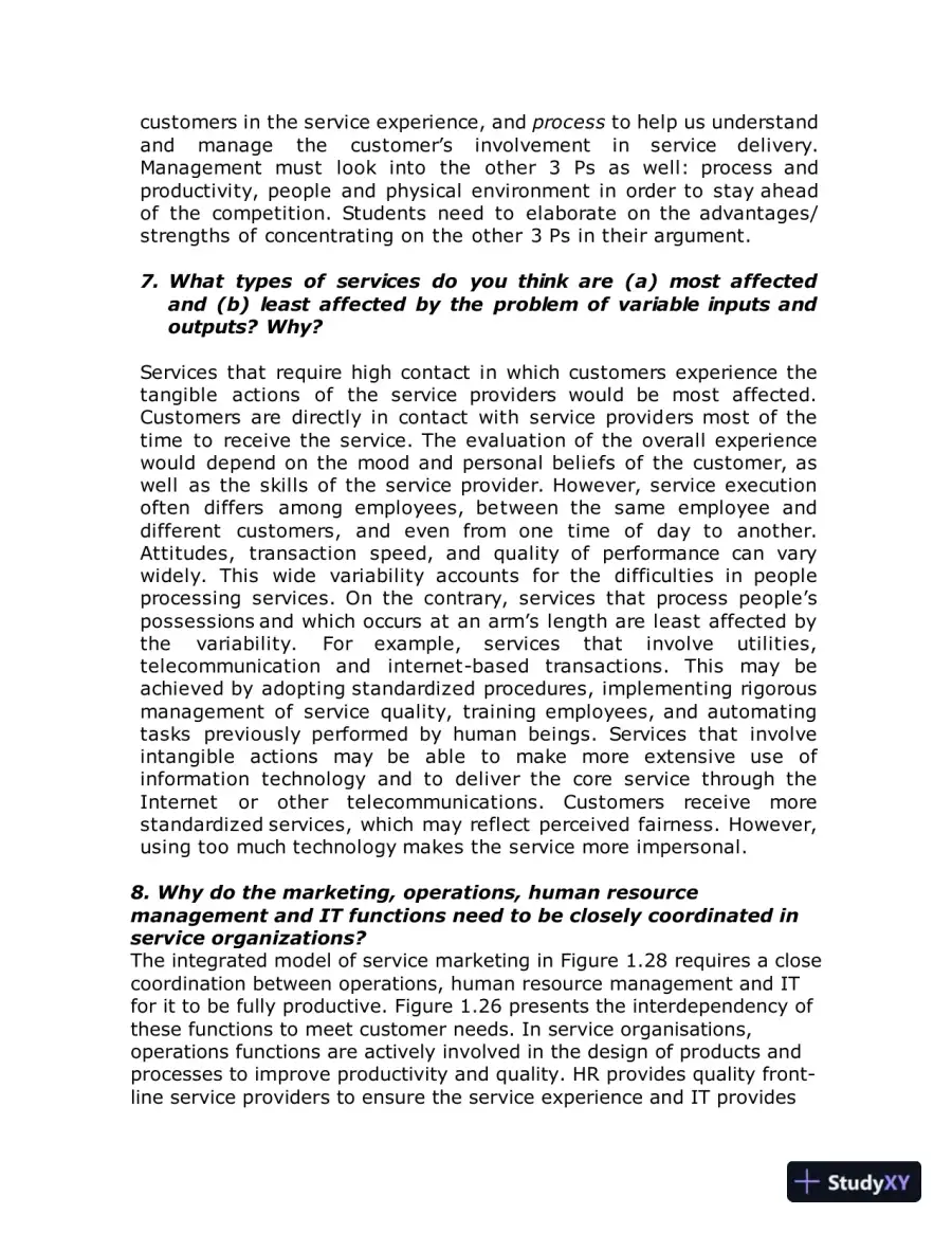 Solution Manual for Essentials of Services Marketing, 3rd Edition, page 12