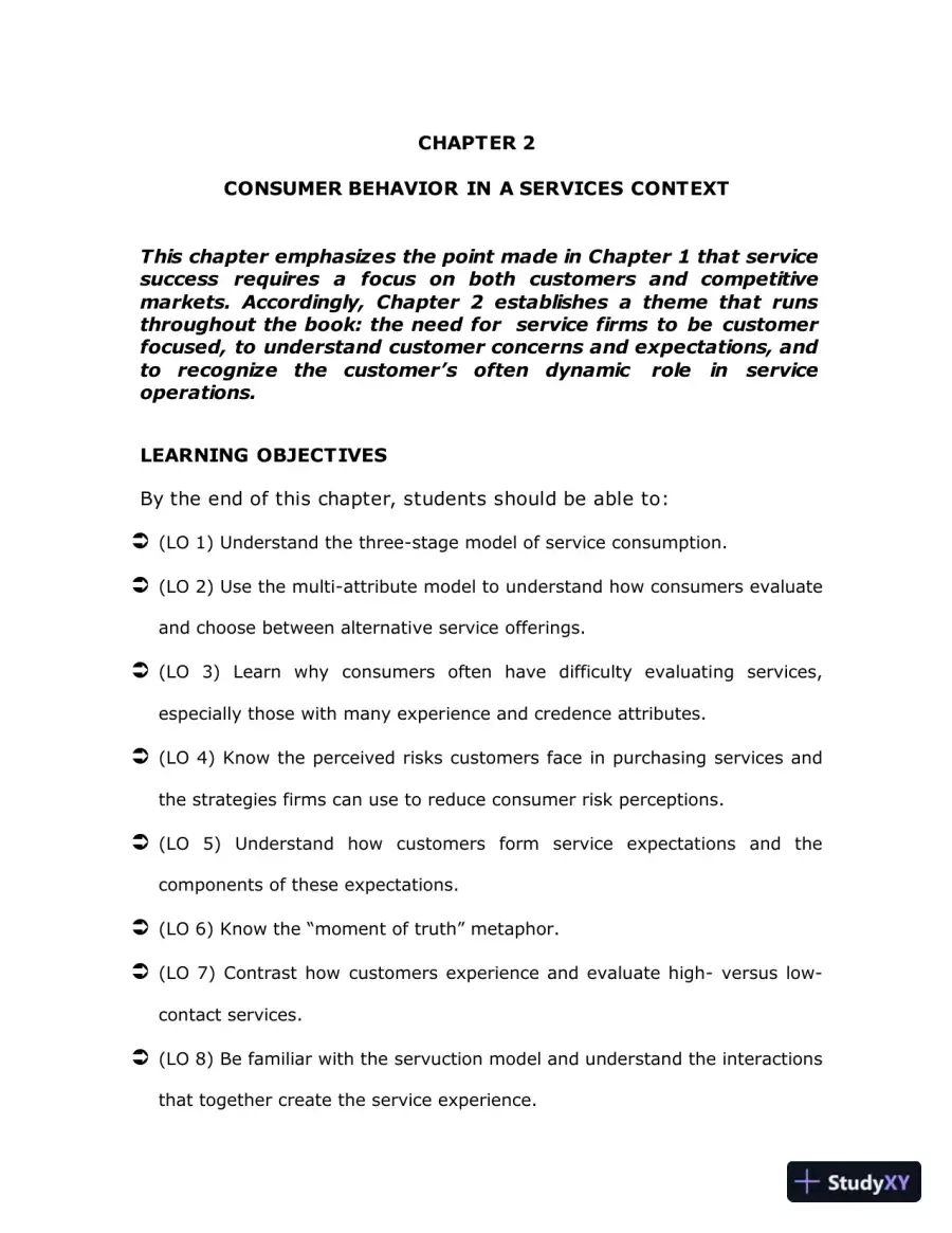 Solution Manual for Essentials of Services Marketing, 3rd Edition, page 16