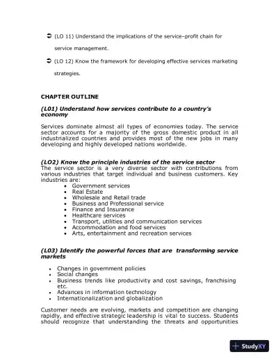 Solution Manual for Essentials of Services Marketing, 3rd Edition - Page 3 preview image