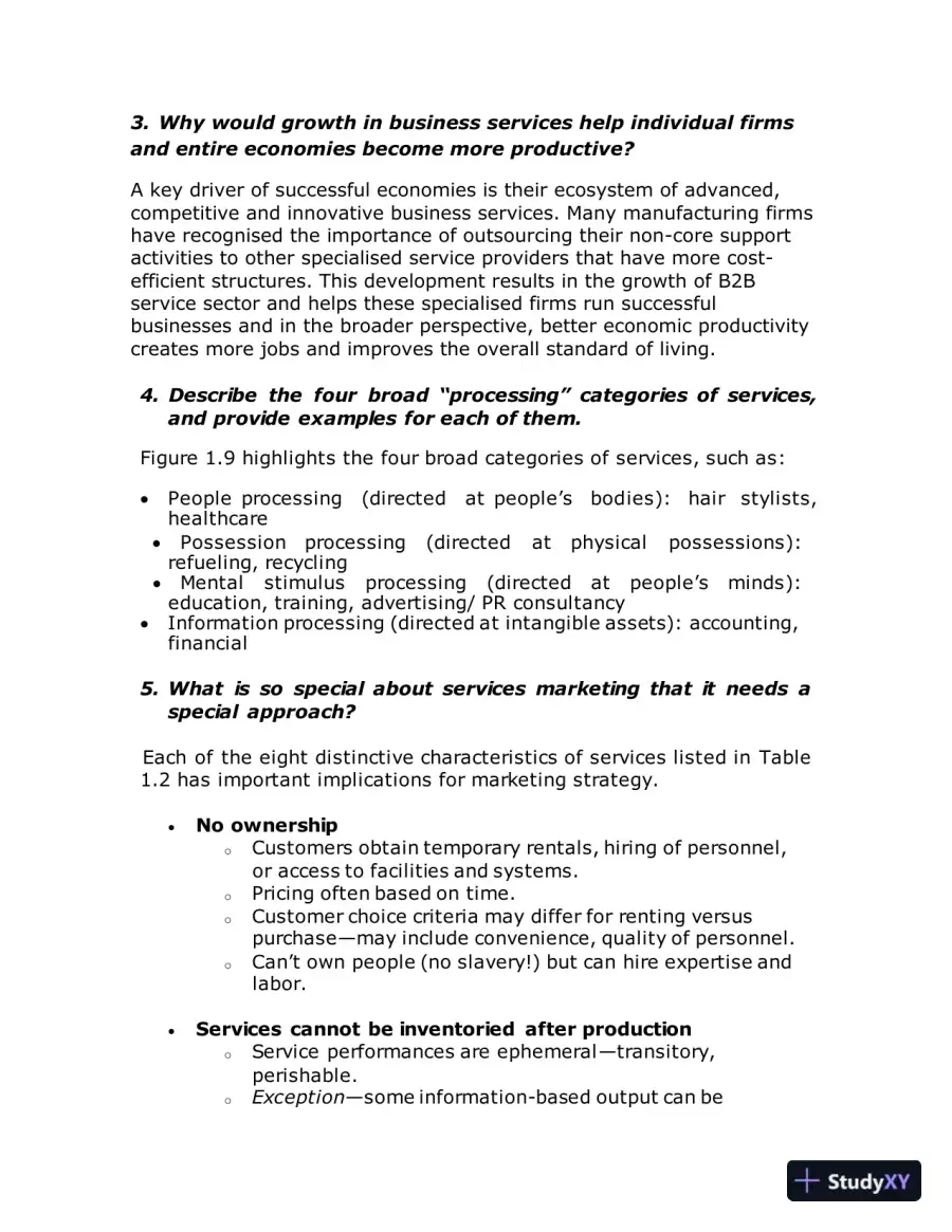 Solution Manual for Essentials of Services Marketing, 3rd Edition, page 9