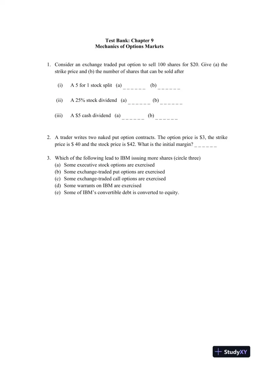 Test Bank For Options, Futures, And Other Derivatives, 8th Edition, page 14