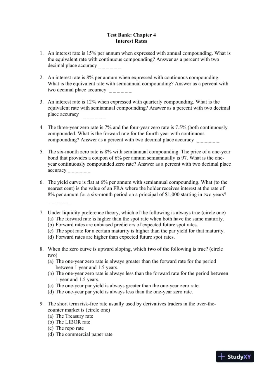 Test Bank For Options, Futures, And Other Derivatives, 8th Edition, page 8