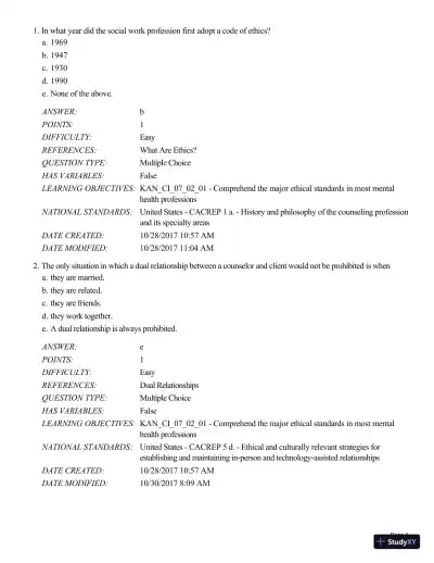 Test Bank For A Guide to Crisis Intervention, 6th Edition - Page 14 preview image