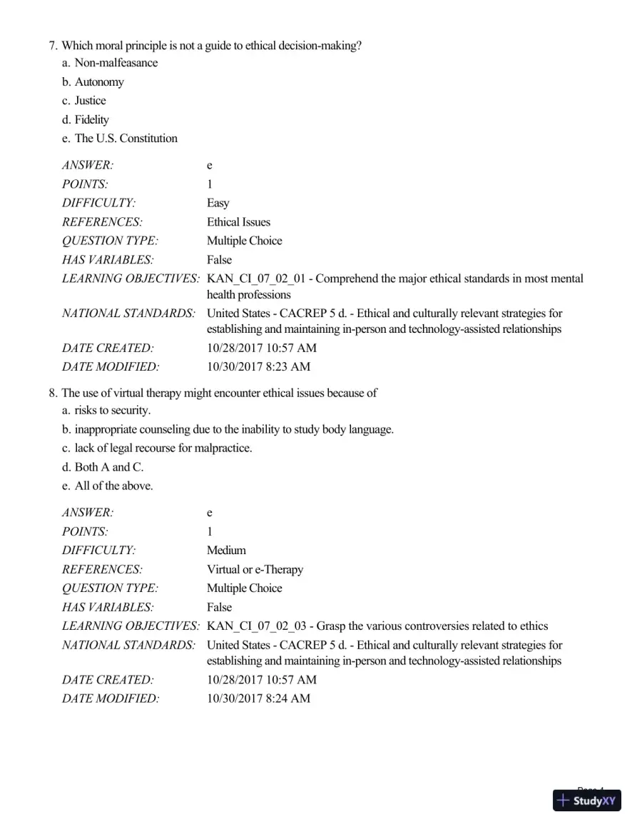 Test Bank For A Guide to Crisis Intervention, 6th Edition, page 17