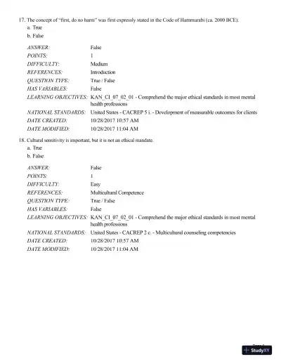 Test Bank For A Guide to Crisis Intervention, 6th Edition - Page 22 preview image