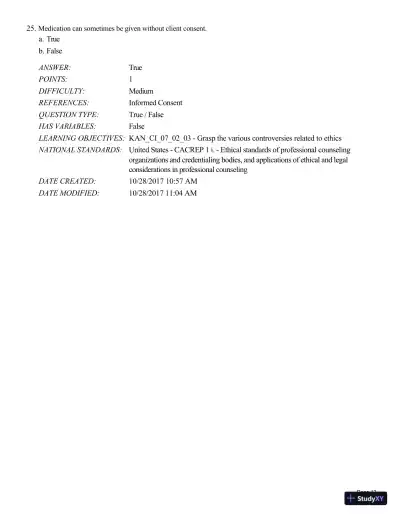 Test Bank For A Guide to Crisis Intervention, 6th Edition - Page 26 preview image