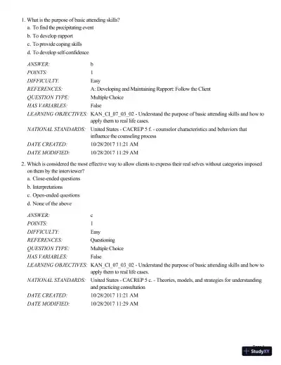 Test Bank For A Guide to Crisis Intervention, 6th Edition - Page 27 preview image