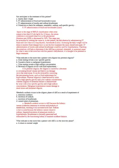 Lewis ch 47 Renal Disorders NCLEX - Page 2 preview image