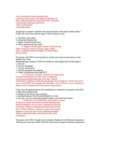 Lewis ch 47 Renal Disorders NCLEX - Page 5 preview image
