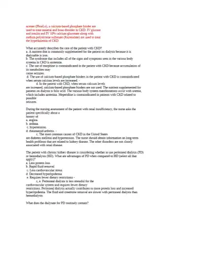 Lewis ch 47 Renal Disorders NCLEX - Page 8 preview image