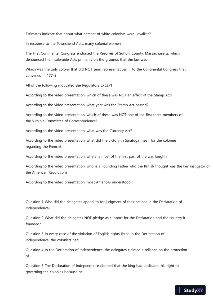 Liberty University HIUS221 Quiz 3 Complete Solutions Correct Answers Key, page 3