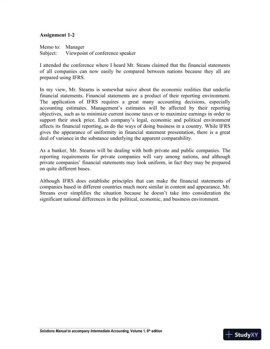 Intermediate Accounting Volume 1, Sixth Canadian Edition Solution Manual, page 16