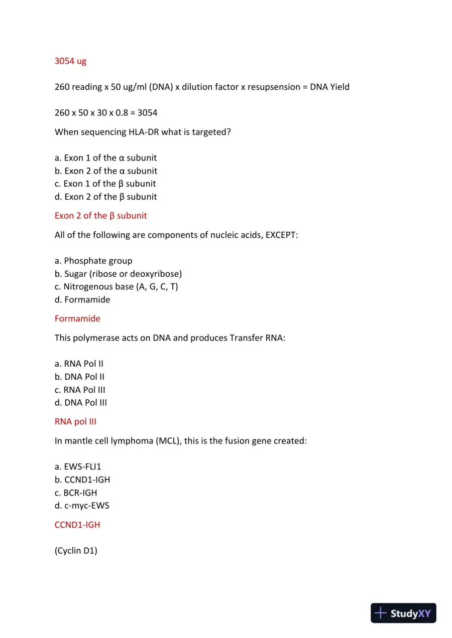2023-2024 MB ASCP Mathematics Connect Exam With Answers (97 Solved Questions), page 6
