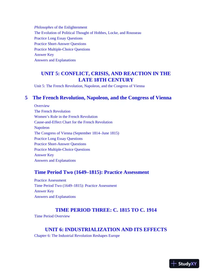 AP European History Premium, 2024: 5 Practice Tests + Comprehensive Review (2024), page 13