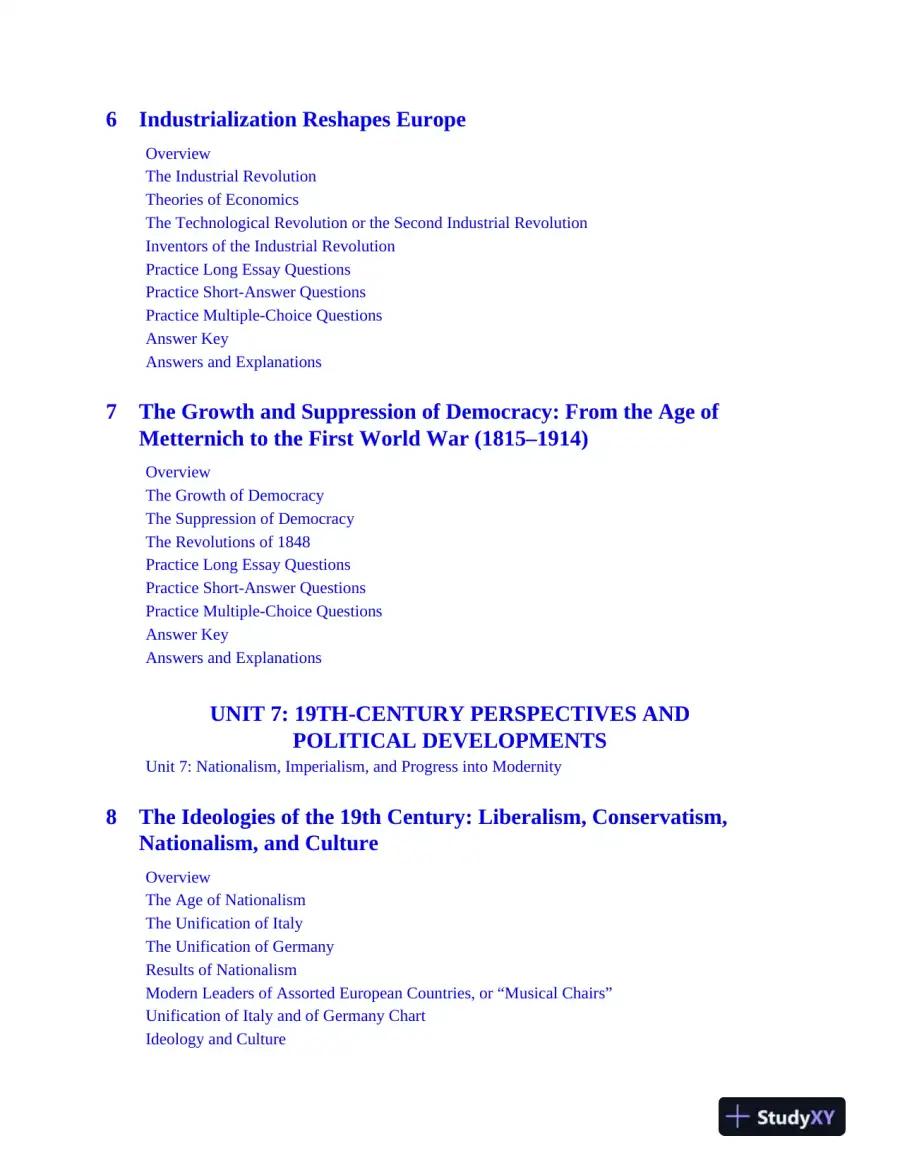 AP European History Premium, 2024: 5 Practice Tests + Comprehensive Review (2024), page 14