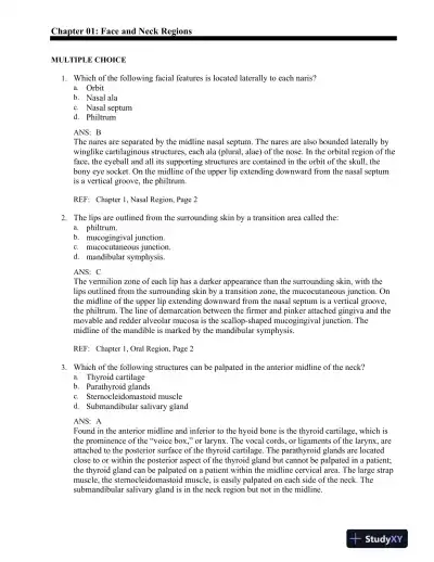 Illustrated Dental Embryology, Histology, and Anatomy 4th Edition Test Bank - Page 1 preview image