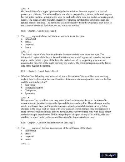 Illustrated Dental Embryology, Histology, and Anatomy 4th Edition Test Bank - Page 5 preview image