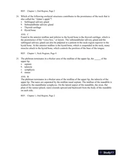 Illustrated Dental Embryology, Histology, and Anatomy 4th Edition Test Bank - Page 9 preview image