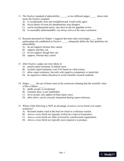 forensic and Legal Psychology: Psychological Science Applied to Law, 2nd Edition Test Bank - Page 13 preview image