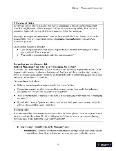 Fundamentals of Management, 10th Edition Solution Manual - Page 13 preview image