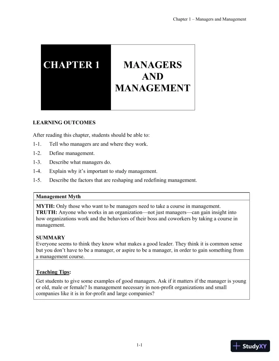 Fundamentals of Management, 10th Edition Solution Manual, page 6