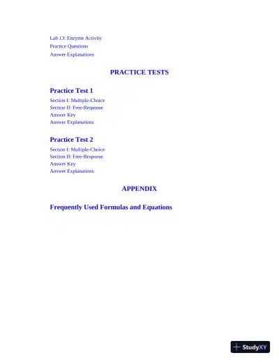 AP Biology Premium, 2022-2023: 5 Practice Tests + Comprehensive Review + Online Practice (2022) - Page 14 preview image