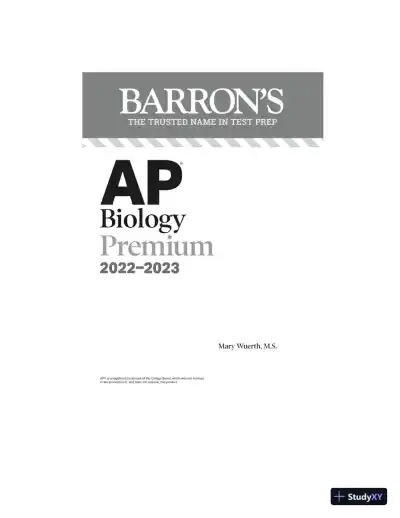 AP Biology Premium, 2022-2023: 5 Practice Tests + Comprehensive Review + Online Practice (2022) - Page 3 preview image