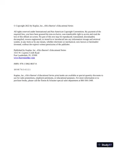 AP Biology Premium, 2022-2023: 5 Practice Tests + Comprehensive Review + Online Practice (2022) - Page 5 preview image